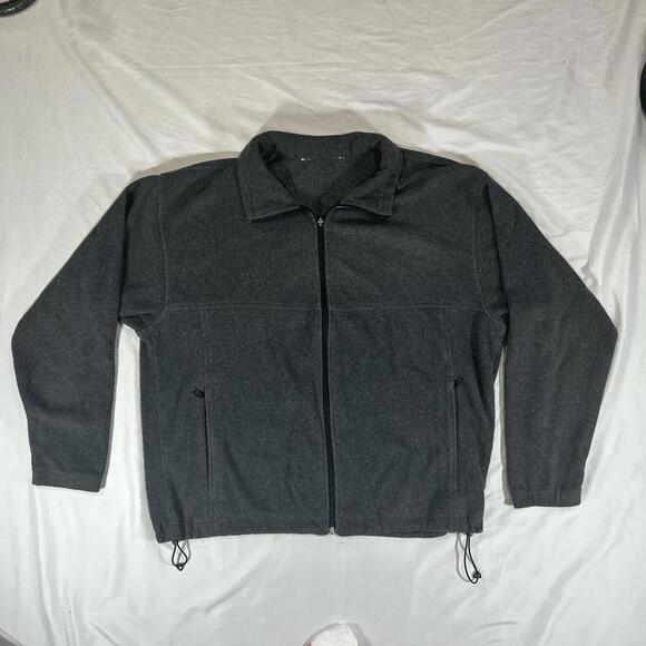 Columbia full zip fleece jacket in dark charcoal grey. - Picture 1 of 3